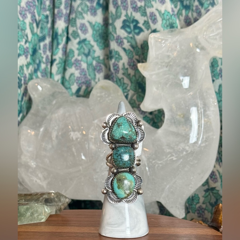 NWT Tia Long Navajo Made Three Stone Ring Firm Price